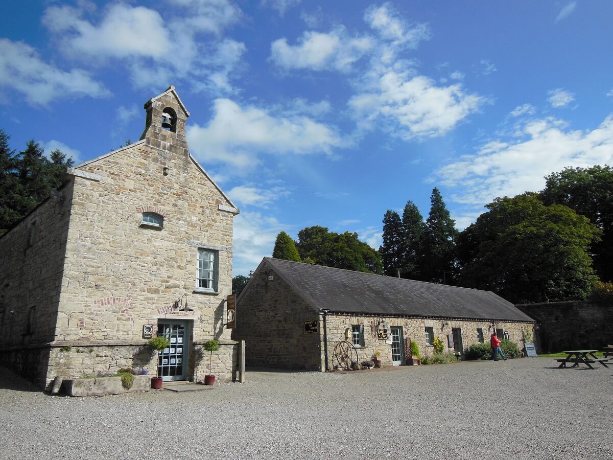 Craft Workshops courtyard, blue sky