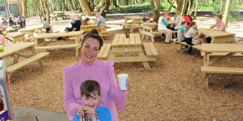 mother and son at canopy cafe