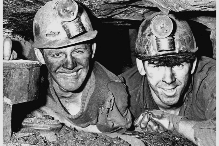 Miners John Delaney and Seamus Walsh (local author and historian) (Copy)